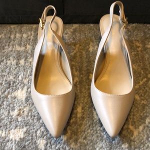Calvin Klein nude kitten heels